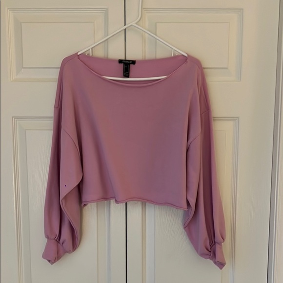 Pink Crop with Relaxed Fit - Picture 1 of 3